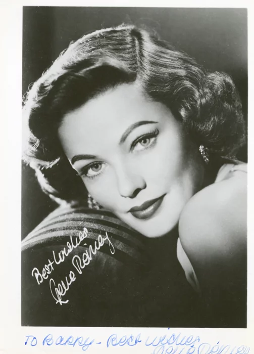 Gene Tierney autograph
