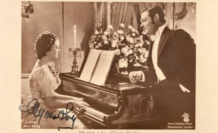 Myrna Loy autograph