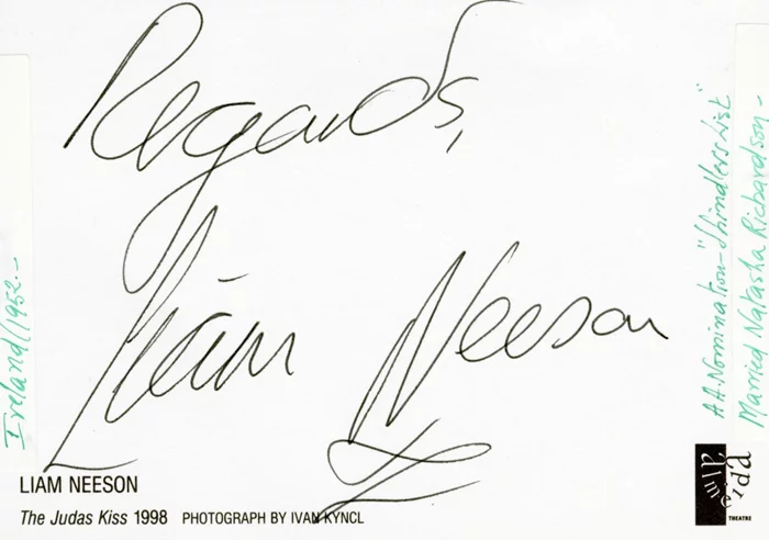 Liam Neeson autograph