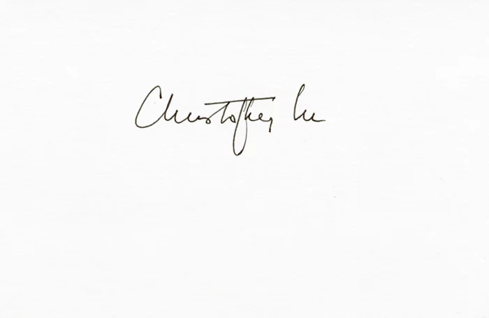 Christopher Lee autograph