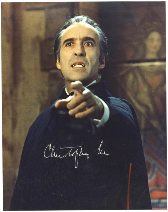 Christopher Lee autograph