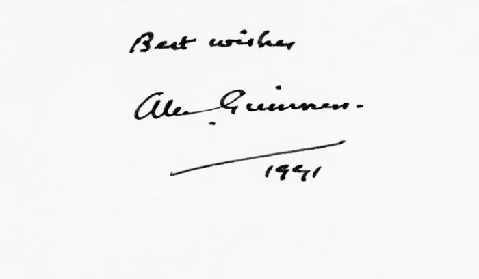 Alec Guinness autograph