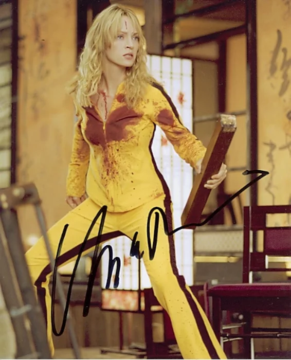 Uma Thurman autograph