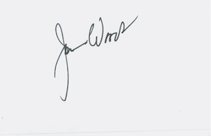 James Woods autograph