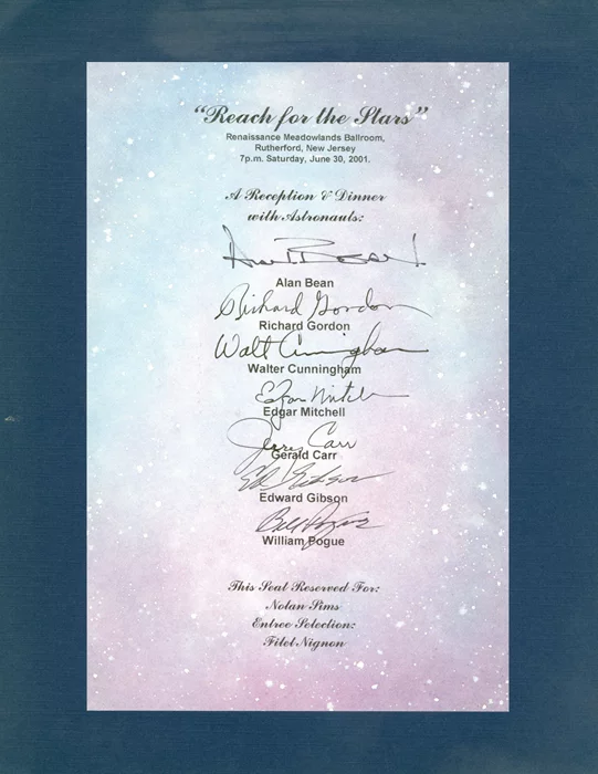 Program Signed By Seven Astronauts autograph