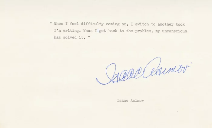 Isaac Asimov autograph
