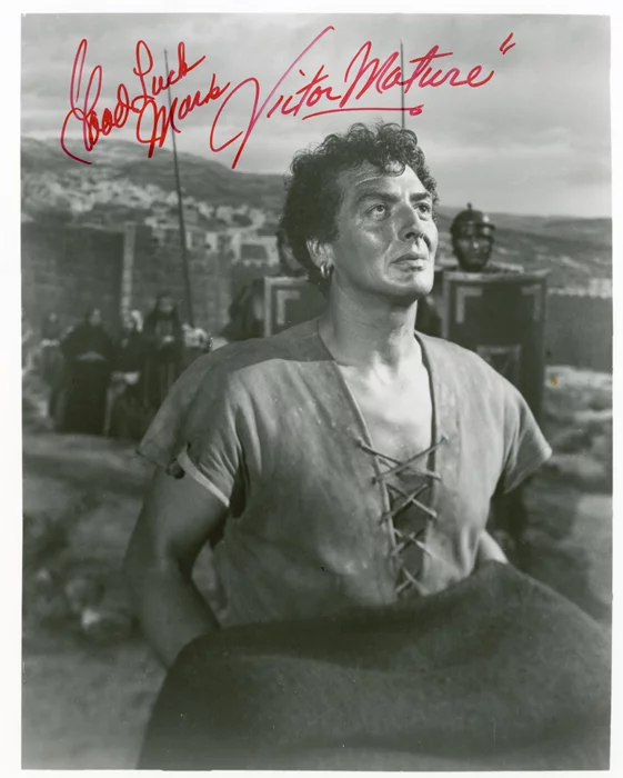 Victor Mature autograph