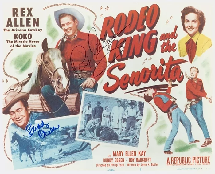 Rex Allen & Buddy Ebsen autograph