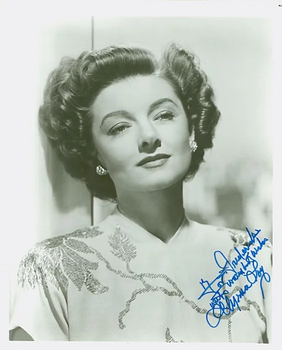 Myrna Loy autograph