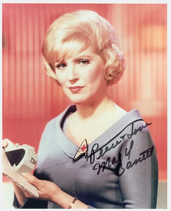 Majel Barrett autograph