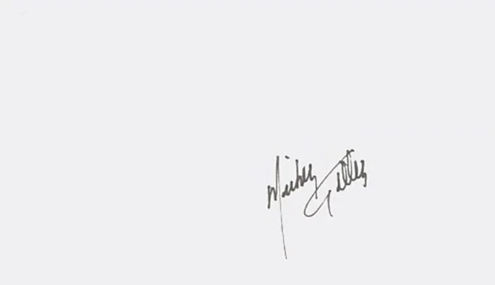 Mickey Gilley autograph