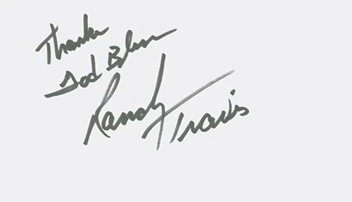 Randy Travis autograph