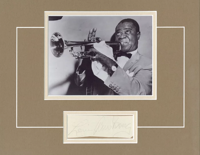 Louis Armstrong autograph
