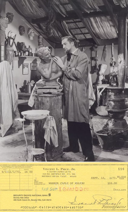 Vincent Price autograph