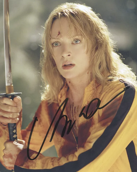 Uma Thurman autograph