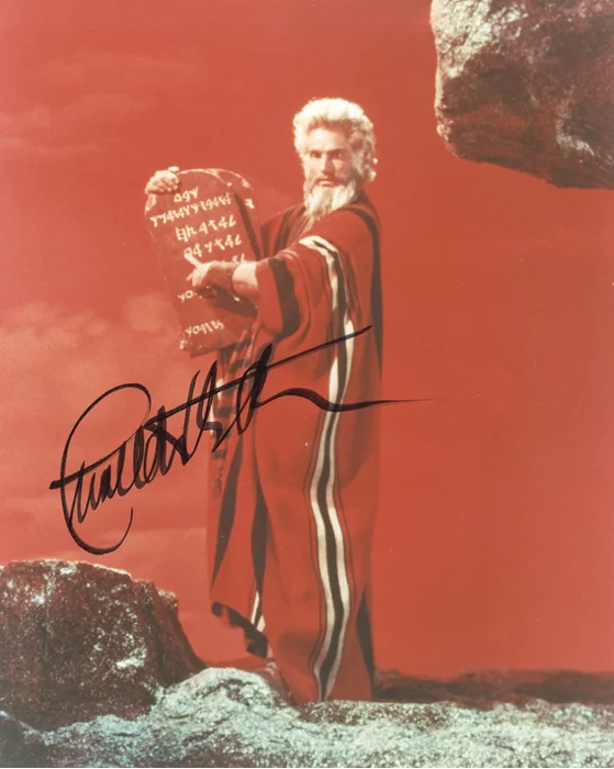 Charlton Heston autograph