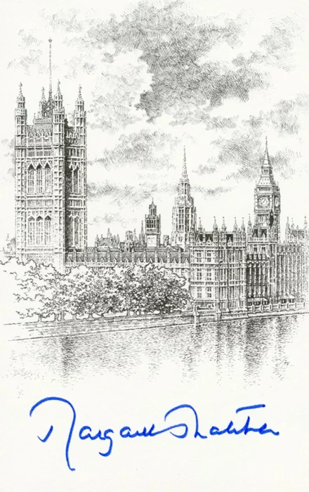 Margaret Thatcher autograph
