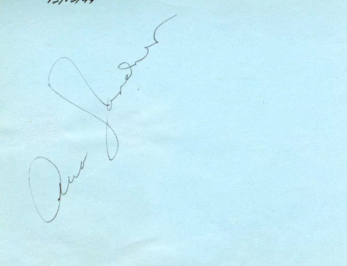 Ava Gardner autograph