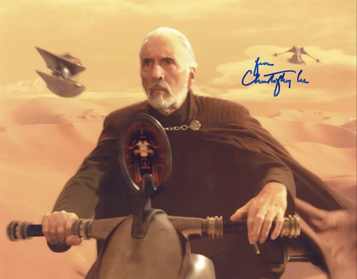 Christopher Lee autograph