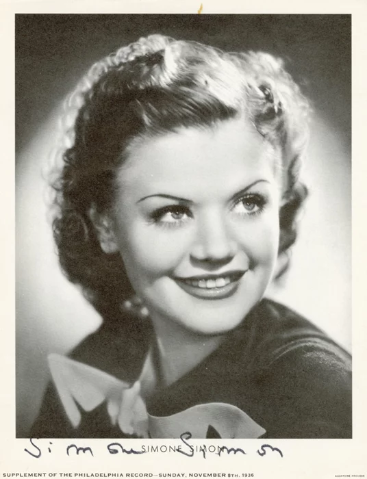Simone Simon autograph