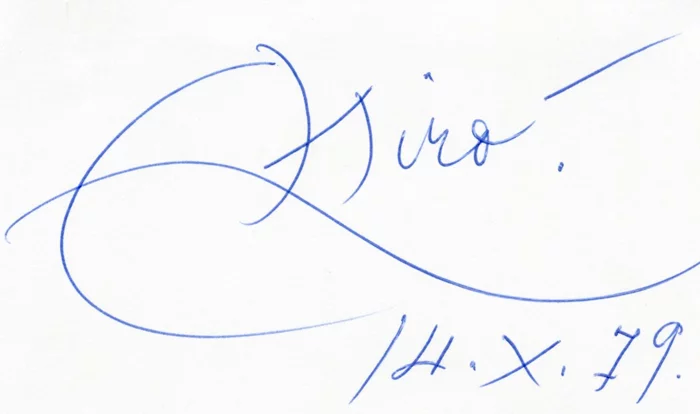 Joan Miro autograph