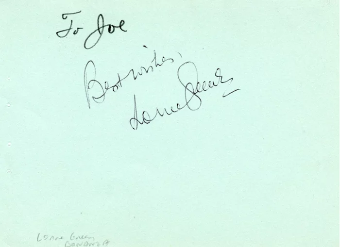 Lorne Greene autograph