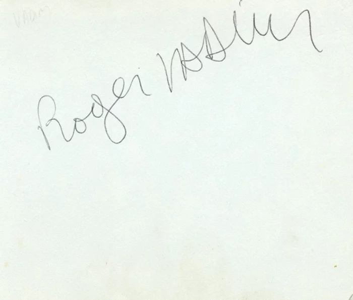 Roger Vadim autograph