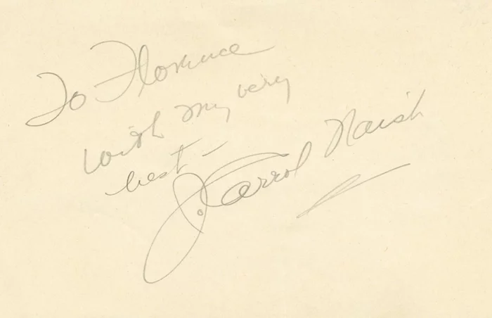 J.  Carrol Naish autograph