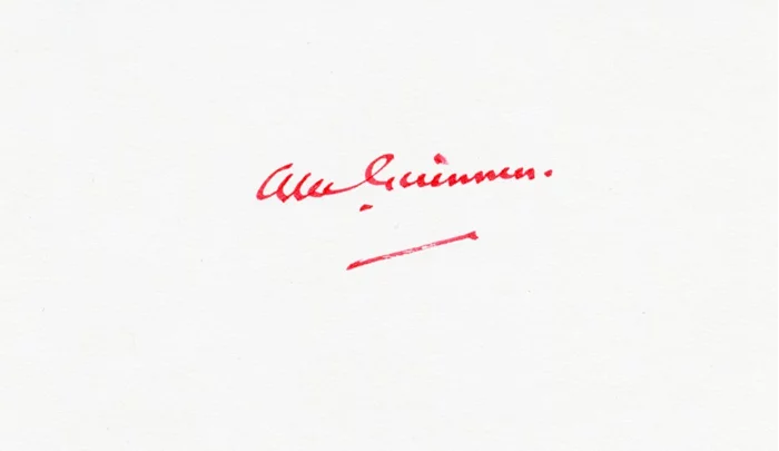 Alec Guinness autograph