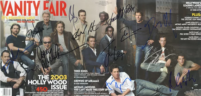 Vanity Fair autograph