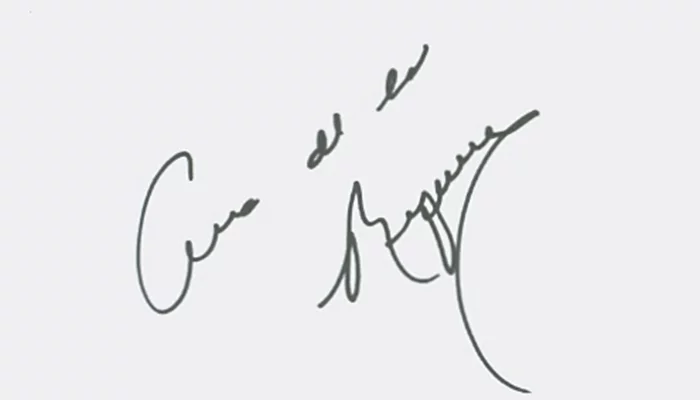 Ana de la Reguera autograph
