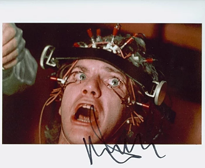 Malcolm McDowell autograph