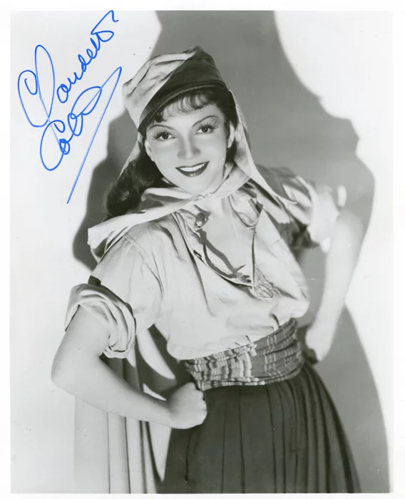 Claudette Colbert autograph