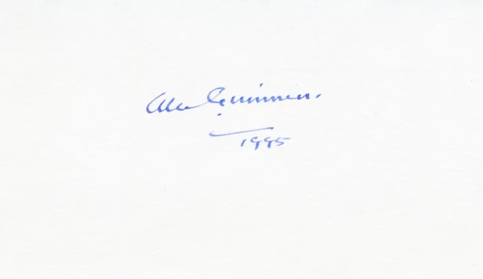 Alec Guinness autograph