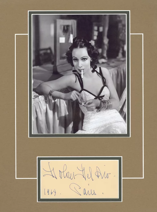 Dolores Del Rio autograph