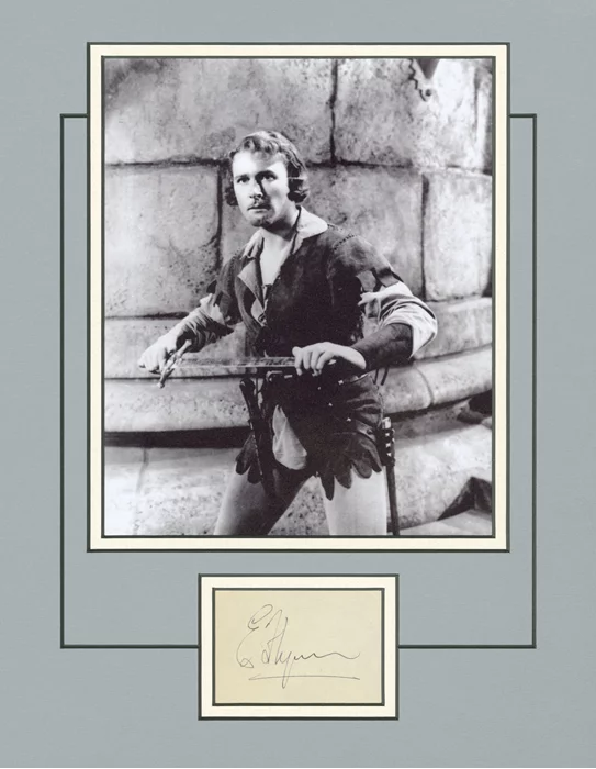 Errol Flynn autograph