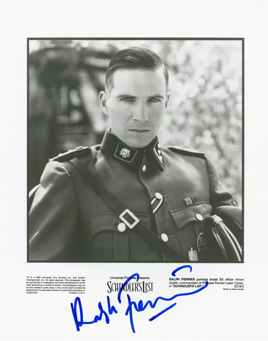 Ralph Fiennes autograph