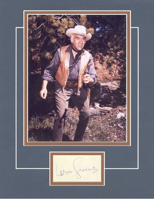 Lorne Greene autograph