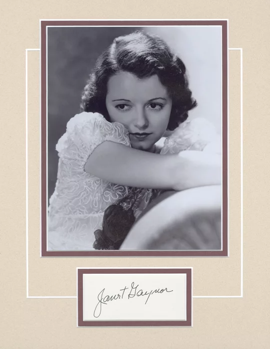 Janet Gaynor autograph