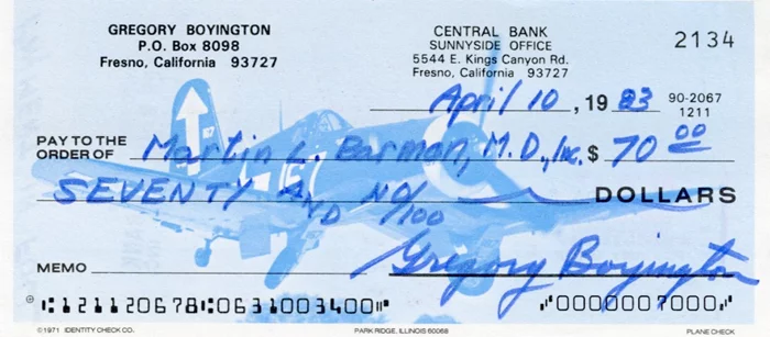 Pappy Boyington autograph