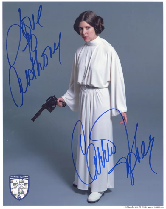 Carrie Fisher autograph