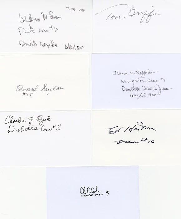 Doolittle Raiders autograph