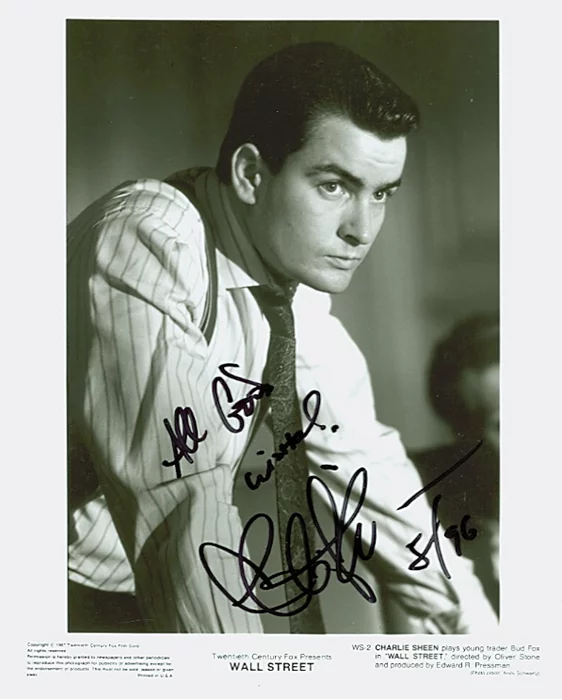 Charlie Sheen autograph