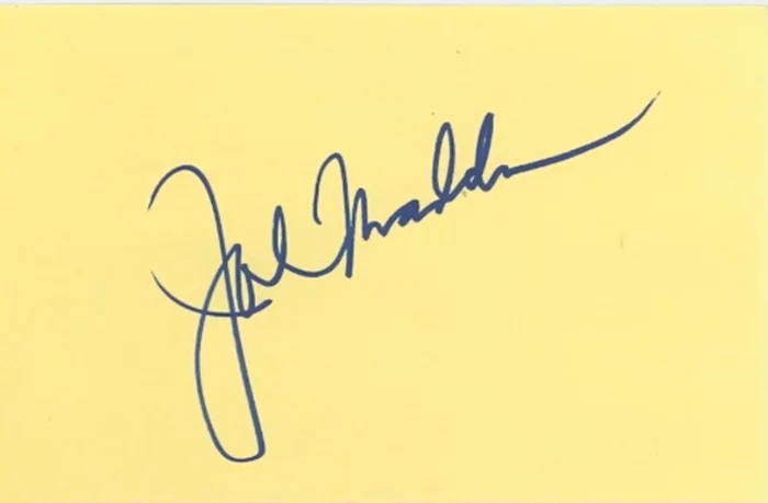 John Madden autograph