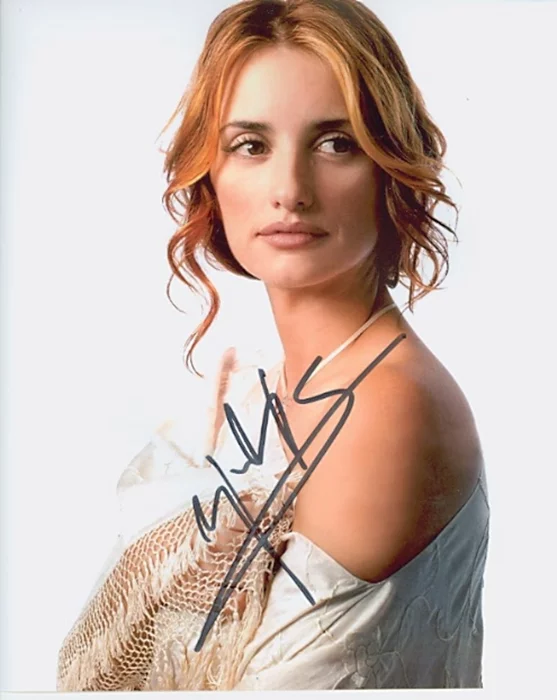 Penelope Cruz autograph