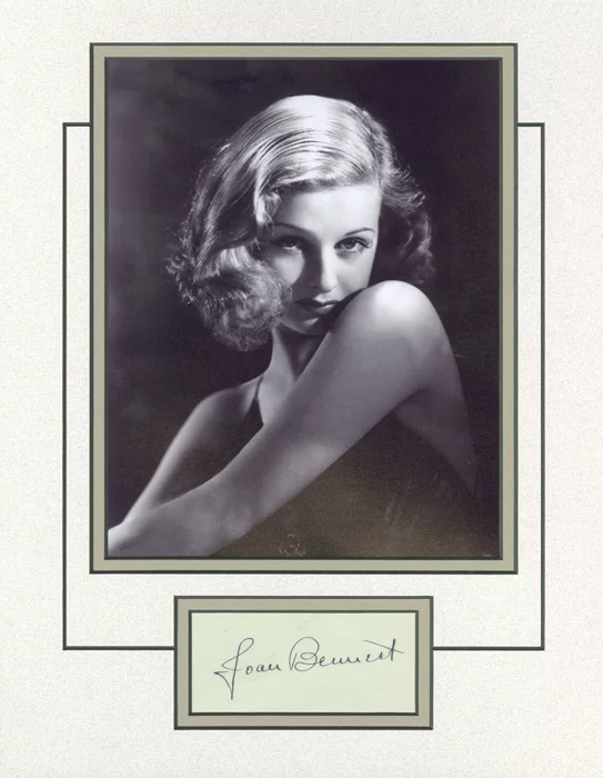 Joan Bennett autograph