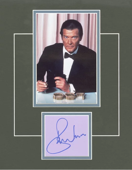 Roger Moore autograph