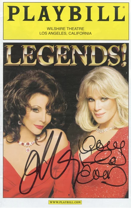 Joan Collins & Linda Evans autograph
