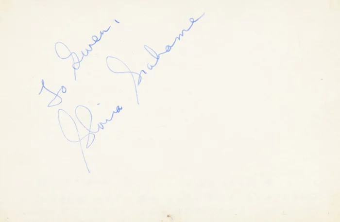 Gloria Grahame autograph