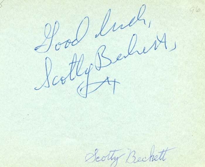 Scotty Beckett autograph